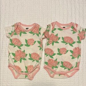 Pink and Green Floral Bodysuits